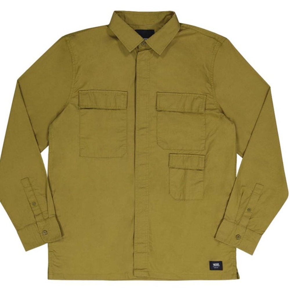 Vans - Men's Oaksboro Shirt / Shacket (5FP3ZBN) -Olive Green Casual Button Down
